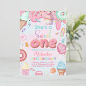 彼女はSweet Oneの女の子の最初の誕生日の招待状だ。 招待状 (スタンド正面)