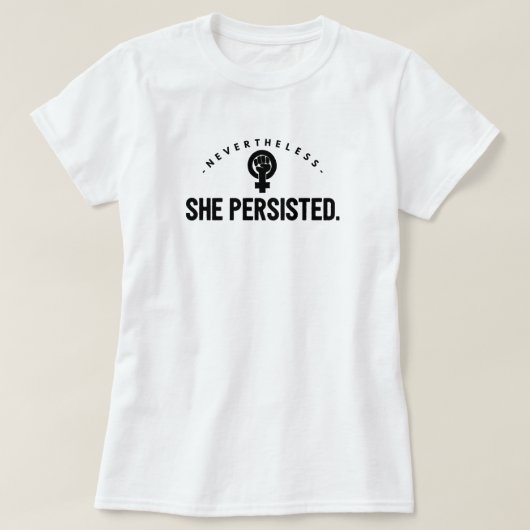 彼女はTシャツを固執した Tシャツ (デザイン正面)