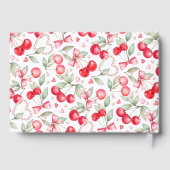 彼女はTop Baby Showerのさくらんぼのゲストブック ゲストブック (裏面)