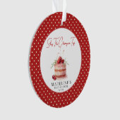 彼女はTop Baby Showerのさくらんぼ オーナメント (正面)