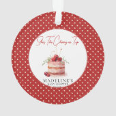 彼女はTop Baby Showerのさくらんぼ オーナメント (裏面)