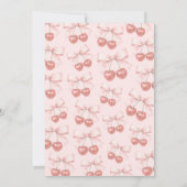 彼女はTop Baby Showerのさくらんぼ 招待状 (裏面)