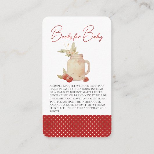 彼女はTop Baby Shower Enclosureカードのさくらんぼ エンクロージャーカード (正面)