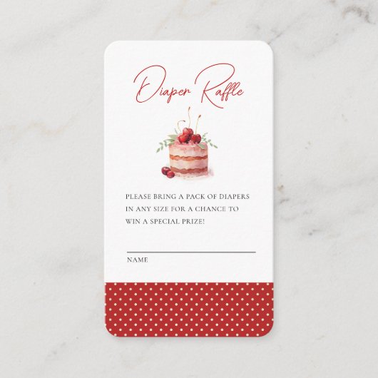 彼女はTop Baby Shower Enclosureカードのさくらんぼ エンクロージャーカード (正面)