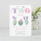 彼女はTWO WILD IN TWO野生の2番目の誕生日パーティー 招待状 (スタンド正面)