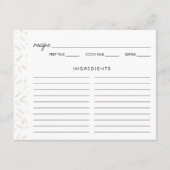 彼女はVanillaのスクープされたブライダルレシピカード エンクロージャーカード (正面)