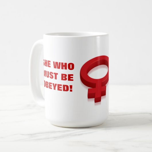 彼女はWHO従われなければなりません! コーヒーマグカップ (正面左)