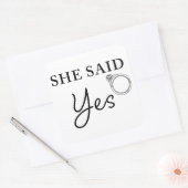 彼女はYESおもしろい – メンズ婚約フィアンセ スクエアシール (封筒)