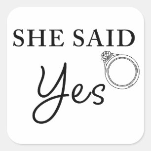 彼女はYESおもしろい – メンズ婚約フィアンセ スクエアシール