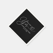 彼女はYesかわいい婚約パーティナプキンスと言った スタンダードカクテルナプキン (角)