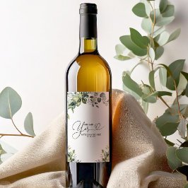 彼女はYesかわいい婚約パーティ ワインラベル