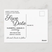 彼女はYesが日付の発表を結婚保存すると言った ポストカード (裏面)