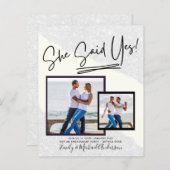 彼女はYesと言った!手書き写真婚約パーティ (正面/裏面)