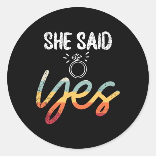 彼女はYesの結婚新郎のフィアンス氏エンガ婚約したグを言った ラウンドシール (正面)