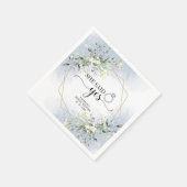 彼女はYesの緑の幾何学的なブライダルシャワーを言った スタンダードカクテルナプキン (角)