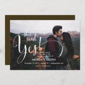 彼女はyesを保存する日付の書道カードv2 セーブザデート (正面/裏面)