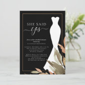 彼女はYesウォーター色の紅葉ブライダルシャワー 招待状 (スタンド正面)