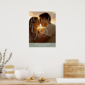 彼女はYesセージ婚約写真ウェルカムサインを述べた ポスター (キッチン)