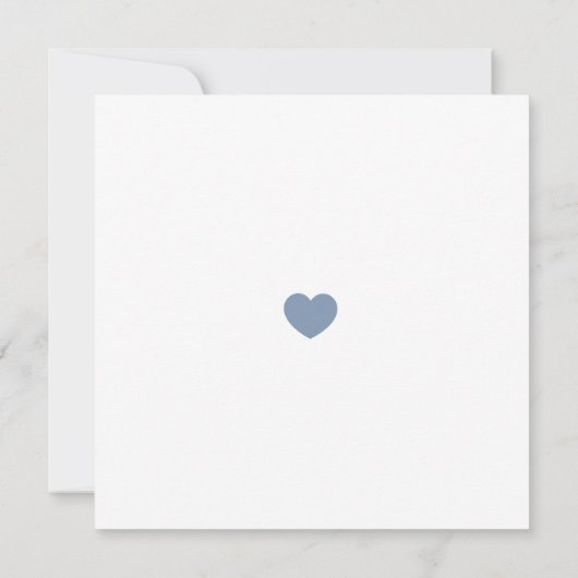 彼女はYesタイポグラフィダスティブルー日付を保存して言った 招待状 (裏面)