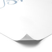 彼女はYesダスティブルーブライダルシャワー歓迎サインを言った ポスター (角)