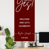 彼女はYesバナー婚約歓迎ポスターを述べた ポスター (ホームオフィス)