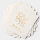 彼女はYesパーソナライズされたの弓カクテルナプキンスと言った 箔ナプキン (インサイチュ (積み重ね))