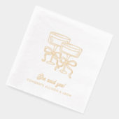 彼女はYesパーソナライズされたの弓カクテルナプキンスと言った 箔ナプキン (左)