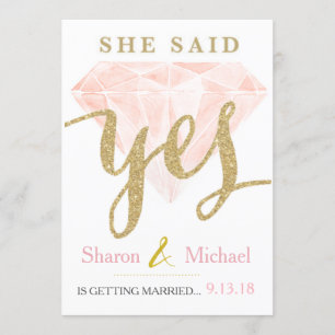 彼女はYesピンクダイヤモンドと言った 案内状