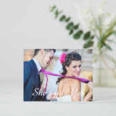 彼女はYesファンシー写真Save the Dateと言った 案内ポストカード (スタンド正面)