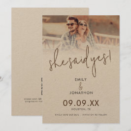 彼女はYesフォトスクリプトQRコードを言った セーブザデート