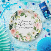 彼女はYesフローラ婚約パーティ紙プレート ペーパープレート (パーティー)