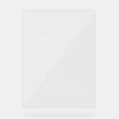 彼女はYesブライダルシャワーアクリルの歓迎サインを述べた アクリルサイン (正面)