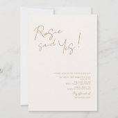 彼女はYesボホ自然ブライダルシャワーの招待を述べた 招待状 (正面)