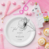 彼女はYesミニマルフローラ婚約パーティと言った ペーパープレート (パーティー)