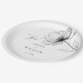 彼女はYesミニマルフローラ婚約パーティと言った ペーパープレート (アングル)