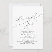 彼女はYesミニマルモダンス婚約 招待状 (正面)