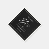 彼女はYesミニマルモダンリストブラックと言った スタンダードカクテルナプキン (角)