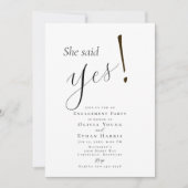 彼女はYesミニマル婚約を言った 招待状 (正面)