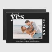 彼女はYesモダンの写真はっきりした黒と言った (正面/裏面)