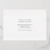 彼女はYesモダン写真婚約パーティ 箔招待状 (裏面)