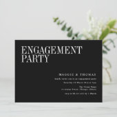 彼女はyesモダン文字婚約 招待状 (スタンド正面)