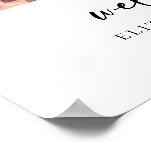 彼女はYes写真ブライダルシャワー歓迎サインを言った ポスター (角)