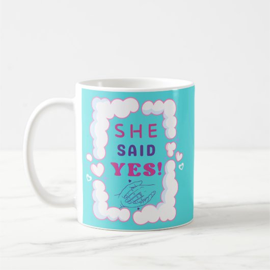 彼女はYes夫妻の発表を言った コーヒーマグカップ (左)