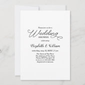 彼女はYes婚約したカップルの写真ウェディングシャワー 招待状 (裏面)