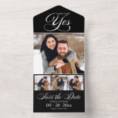 彼女はYes婚約の発表は日付を保存する オールインワン招待状 (内側)