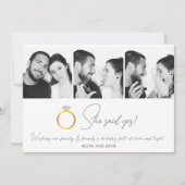 彼女はYes婚約クリスマスカードと言った シーズンカード (正面)