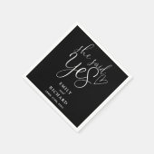 彼女はYes婚約パーティと白黒を言った スタンダードカクテルナプキン (角)