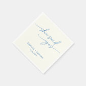 彼女はYes婚約パーティダスティブルーと言った スタンダードカクテルナプキン (角)