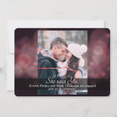 彼女はYes婚約パーティブルゴーニュと言った 招待状 (正面)