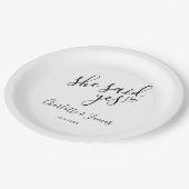 彼女はYes婚約パーティラブハート ペーパープレート (アングル)